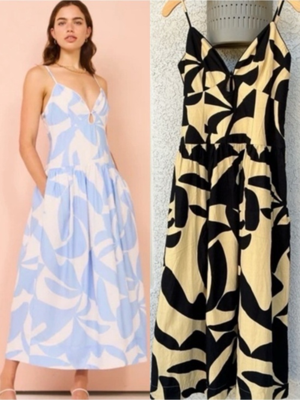 NWT Mon Renn Surreal Midi Dress Medium Coastal Cowgirl Flirty Euro Summer Chic